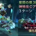 【メギド72】強化版セーバーグランド 3ターン 神特攻Cアガレスでスキル連打【星間の塔】